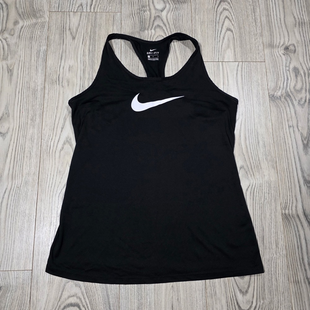 Nike Dri Fit Racerback Training Tank - Black - Womens Large